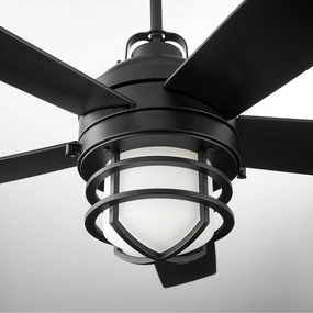Niles 64"Patio Fan Matte Black weatherproof fans for outdoor environments
