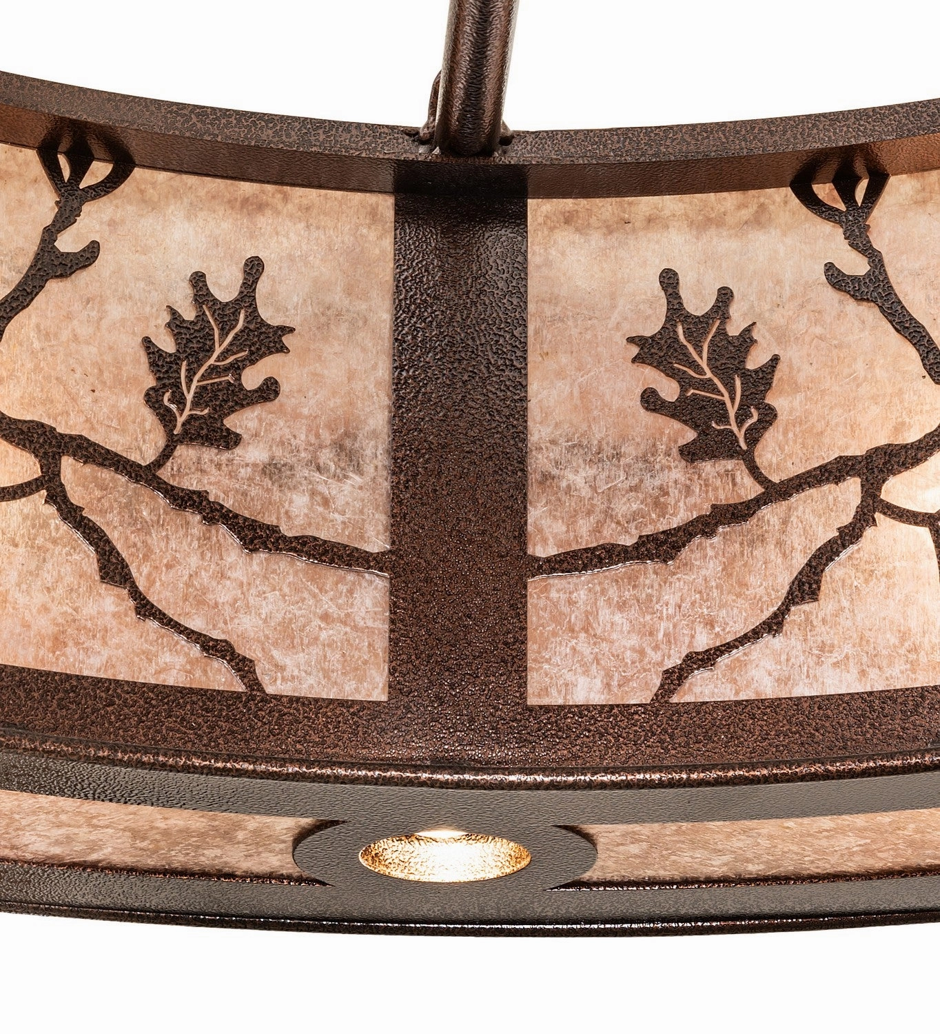 Oak Leaf 12 Light Pendant Copper Vein