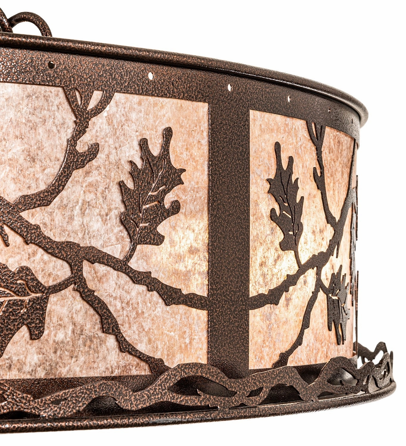 Oak Leaf 12 Light Pendant Copper Vein
