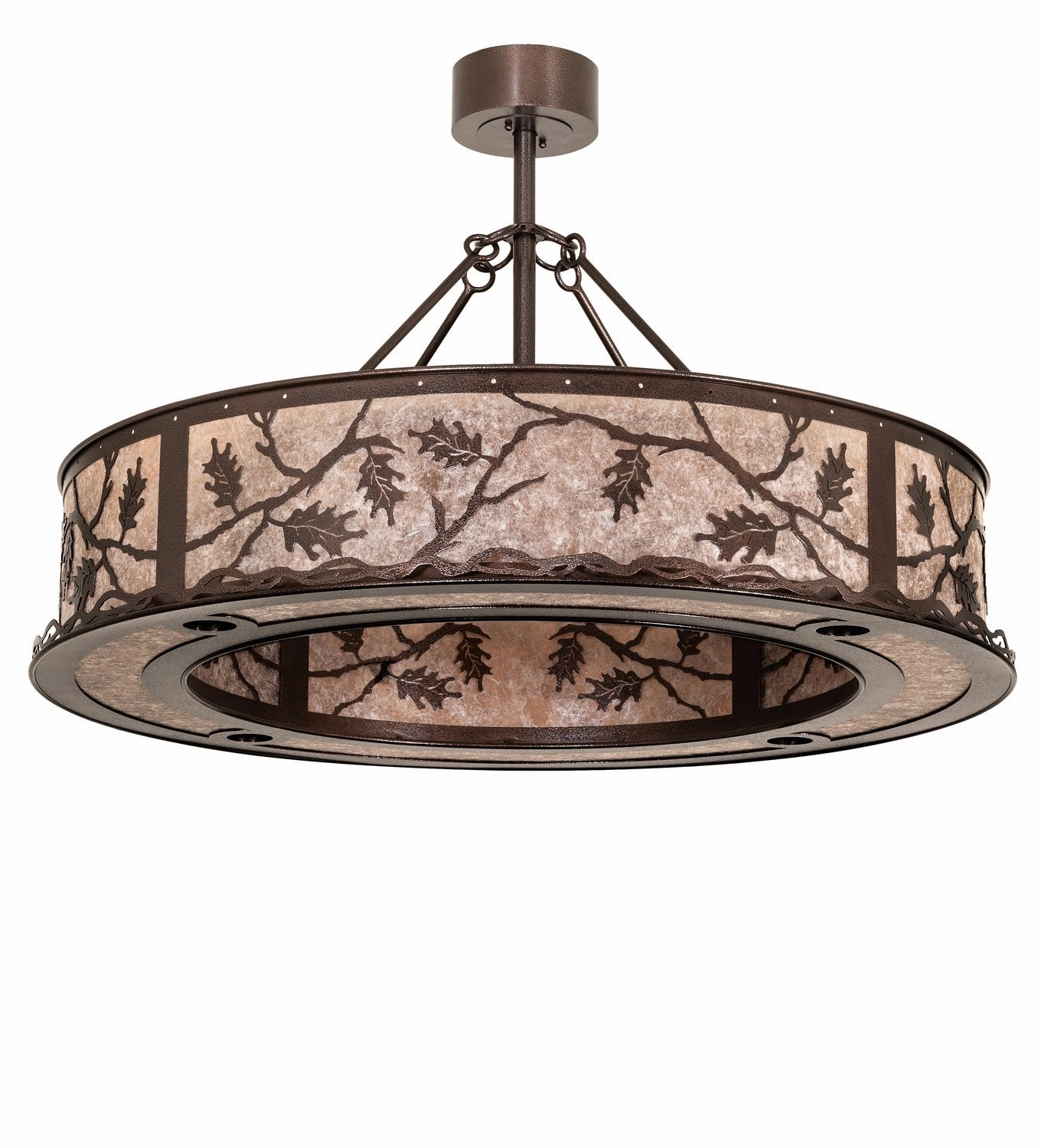 Oak Leaf 12 Light Pendant Copper Vein