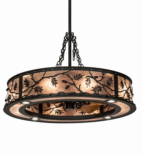 Oak Leaf & Acorn Eight Light Chandel-Air compact small fans for bedrooms