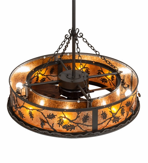 Oak Leaf & Acorn Eight Light Chandel-Air