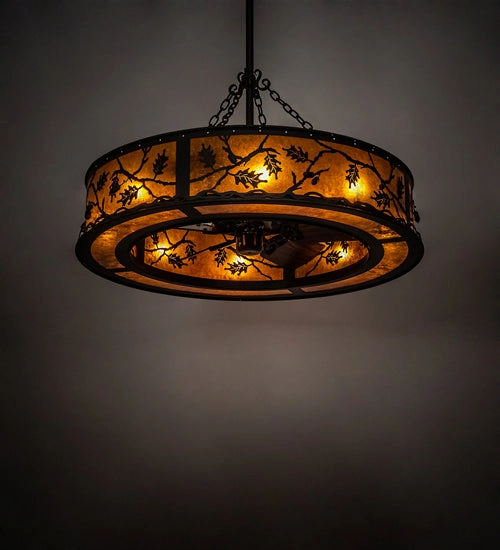 Oak Leaf & Acorn Eight Light Chandel-Air