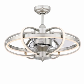 Obvi 22"Ceiling Fan Brushed Nickel portable small fans for everyday use