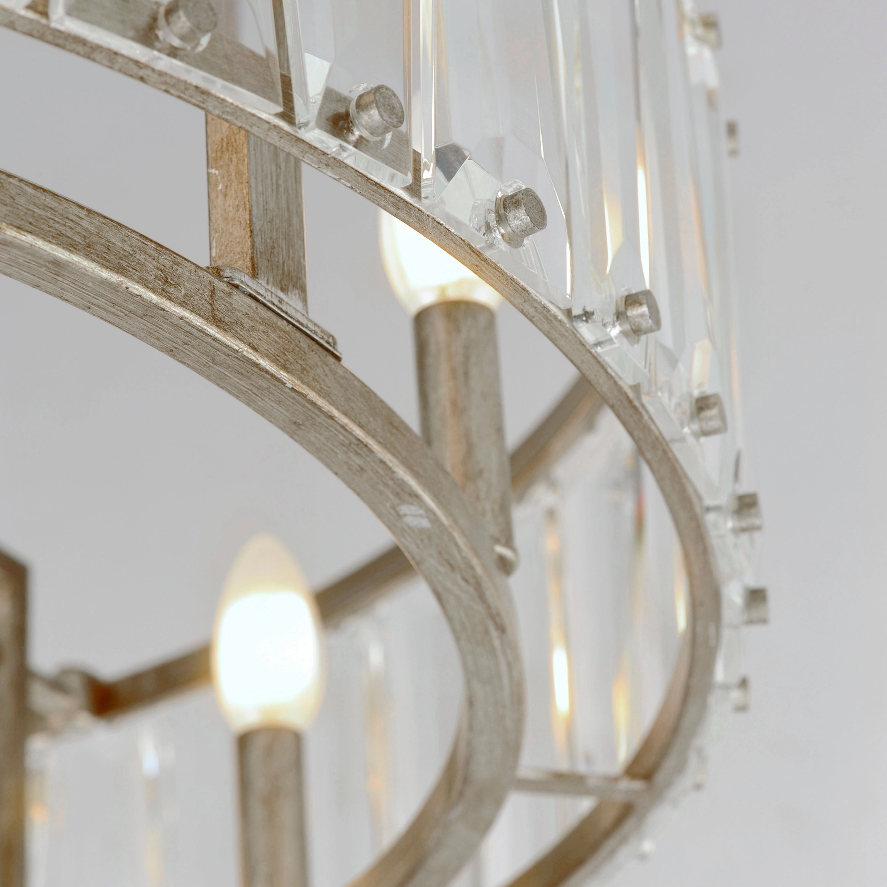 Odeon LED Fandelight Golden Silver