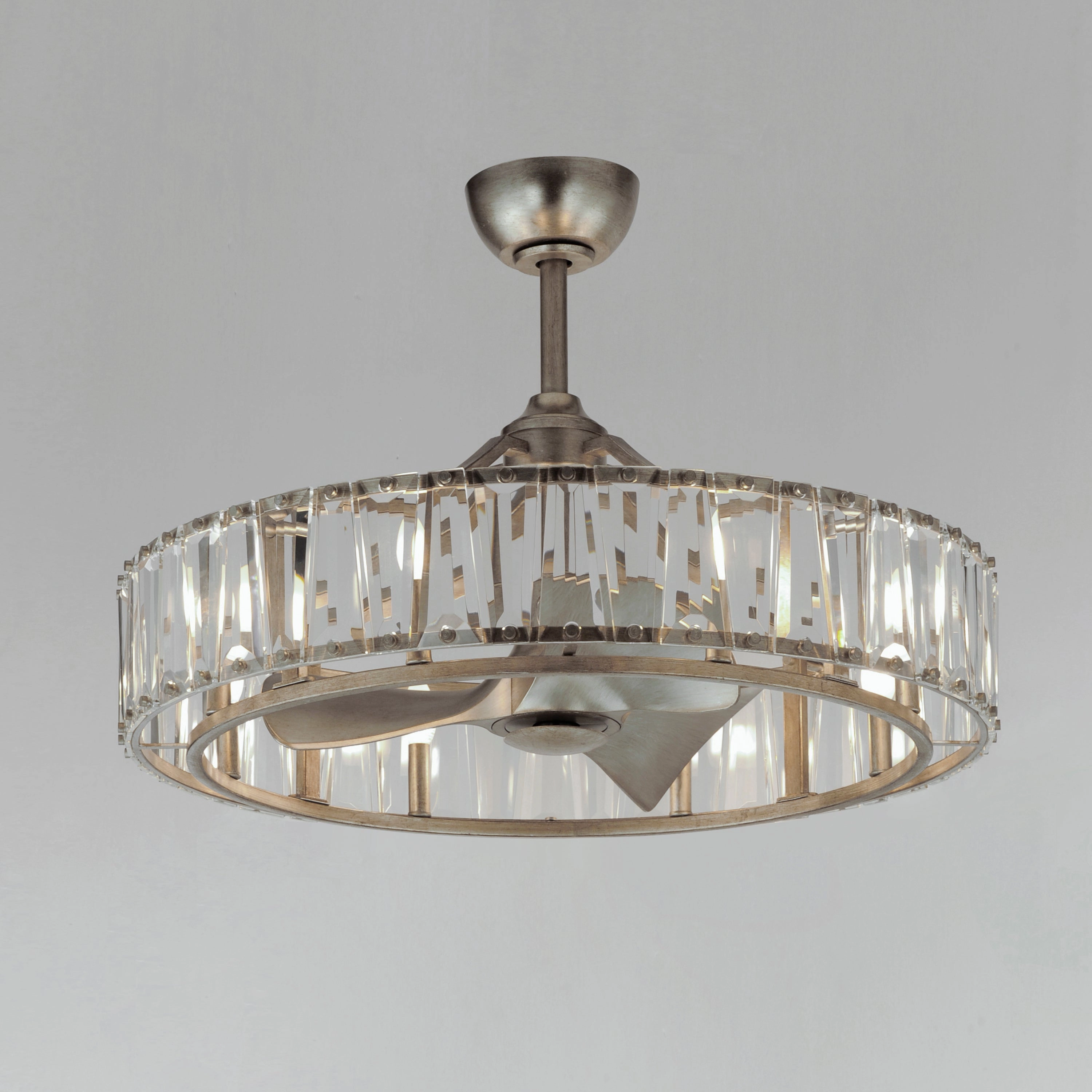Odeon LED Fandelight Golden Silver