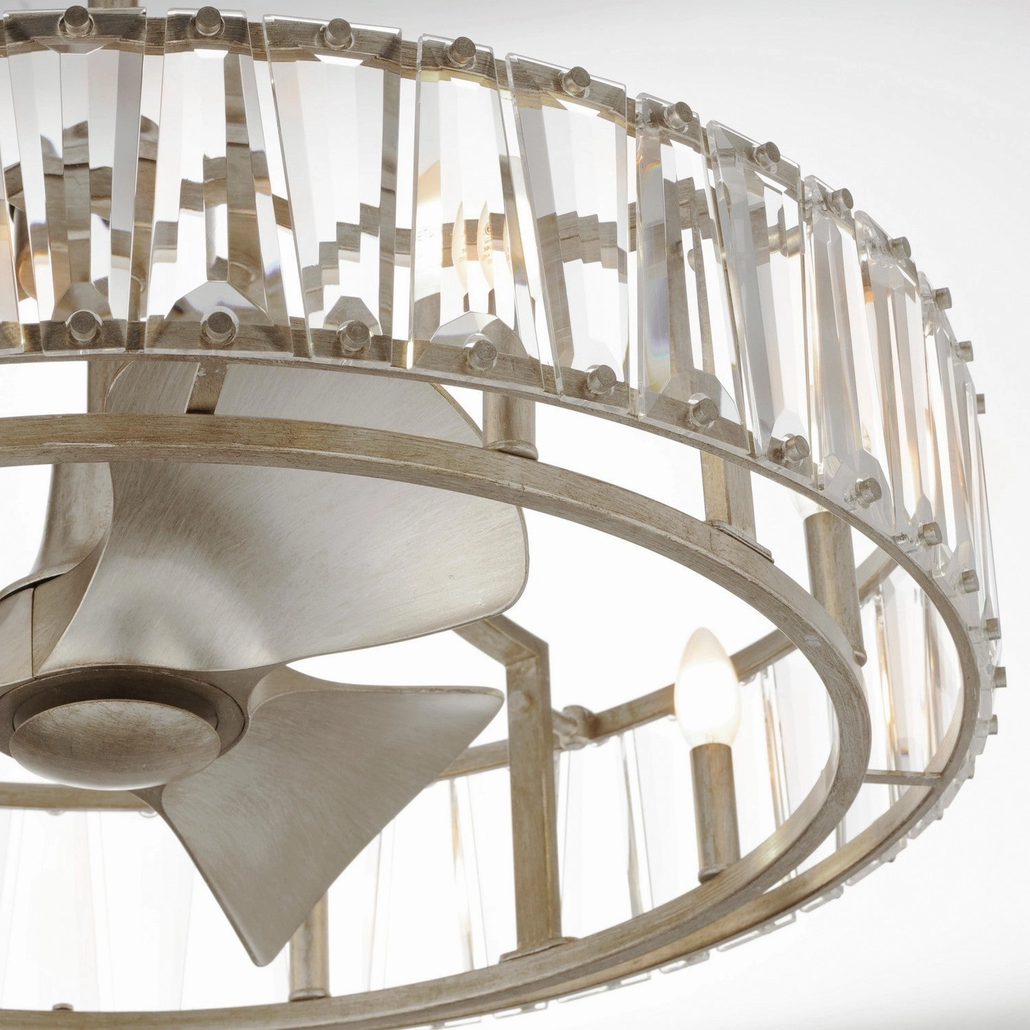 Odeon LED Fandelight Golden Silver