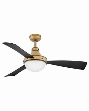 Oliver 50" LED Smart Fan Heritage Brass outdoor exterior fans for patio cooling