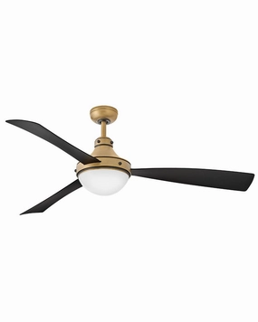Oliver 62" LED Smart Fan Heritage Brass mini handheld fan for personal travel use