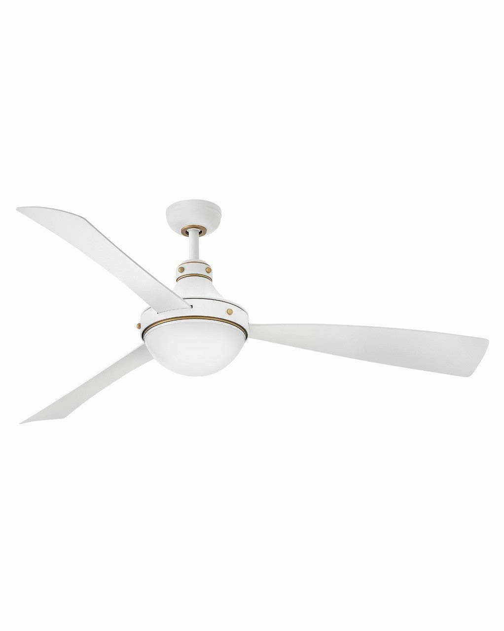 Oliver 62" LED Smart Fan Matte White outdoor exterior fans for patio cooling