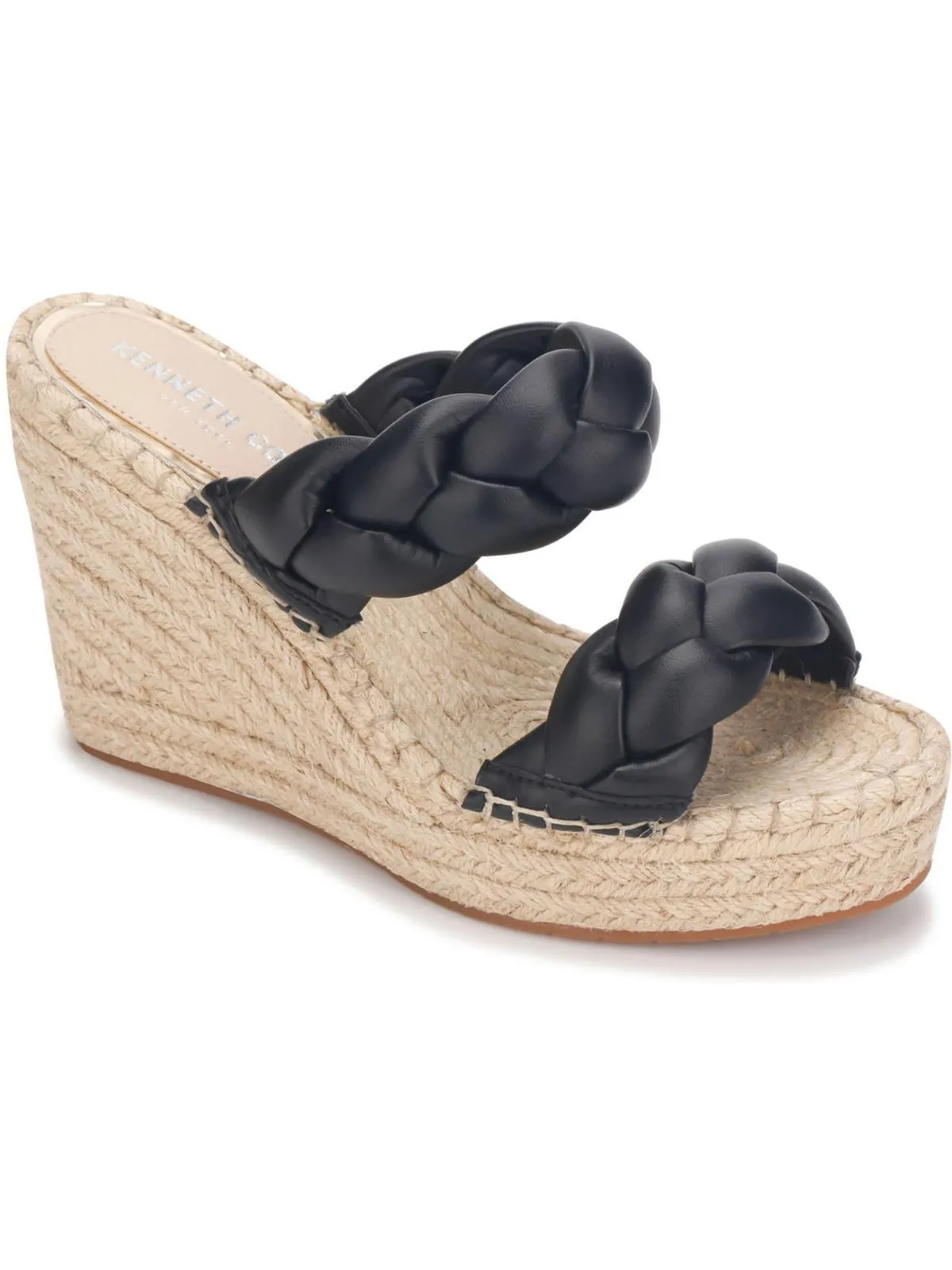 Olivia Braid Womens Braided Round Open Toe Wedge Sandals ecco Shoes
