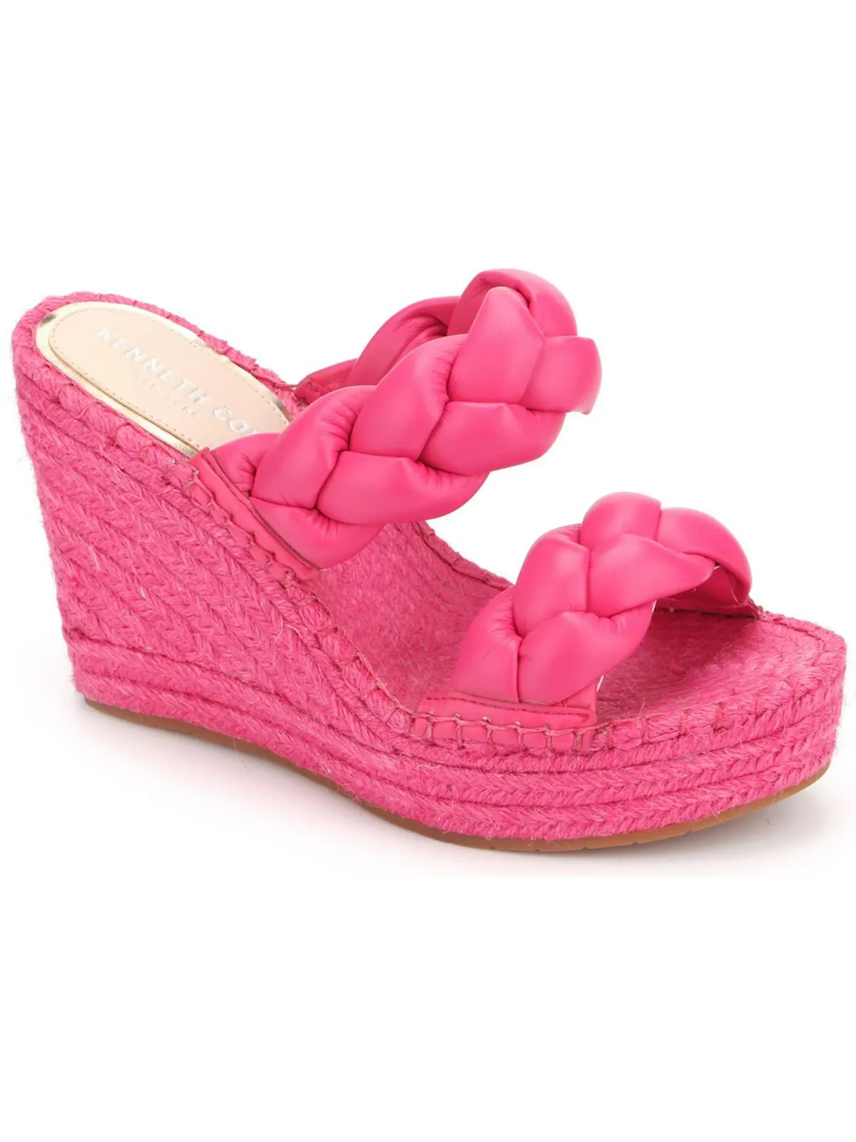 Olivia Braid Womens Braided Round Open Toe Wedge Sandals ecco Shoes