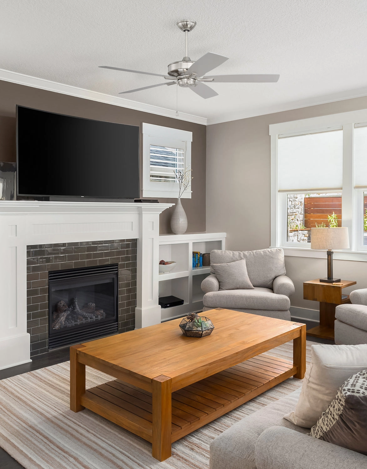 Optimum 52 52"Ceiling Fan Brushed Polished Nickel