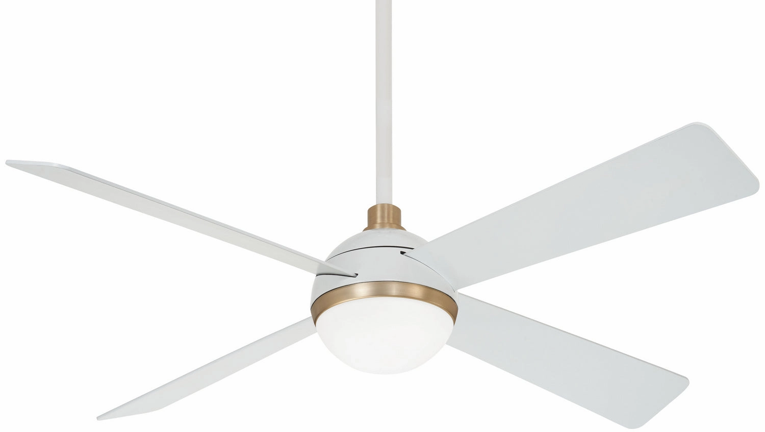 Orb Led 54"Ceiling Fan Flat White home cooling fans in medium size