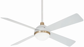 Orb Led 54" Ceiling Fan in Flat White energy-saving indoor fans for bedrooms