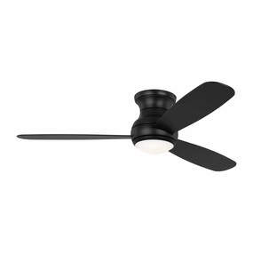 Orbis 52" Ceiling Fan Midnight Black space-saving huggers with modern style