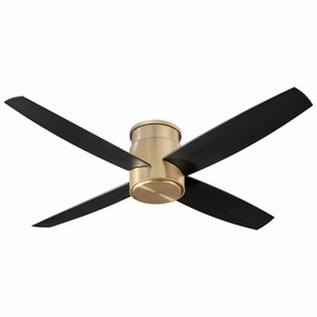 Oslo Hugger 52"Ceiling Fan Aged Brass stylish medium fans for contemporary homes