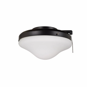 Outdoor LED Fan Light Kit in Flat Black outdoor fans store with multiple collections