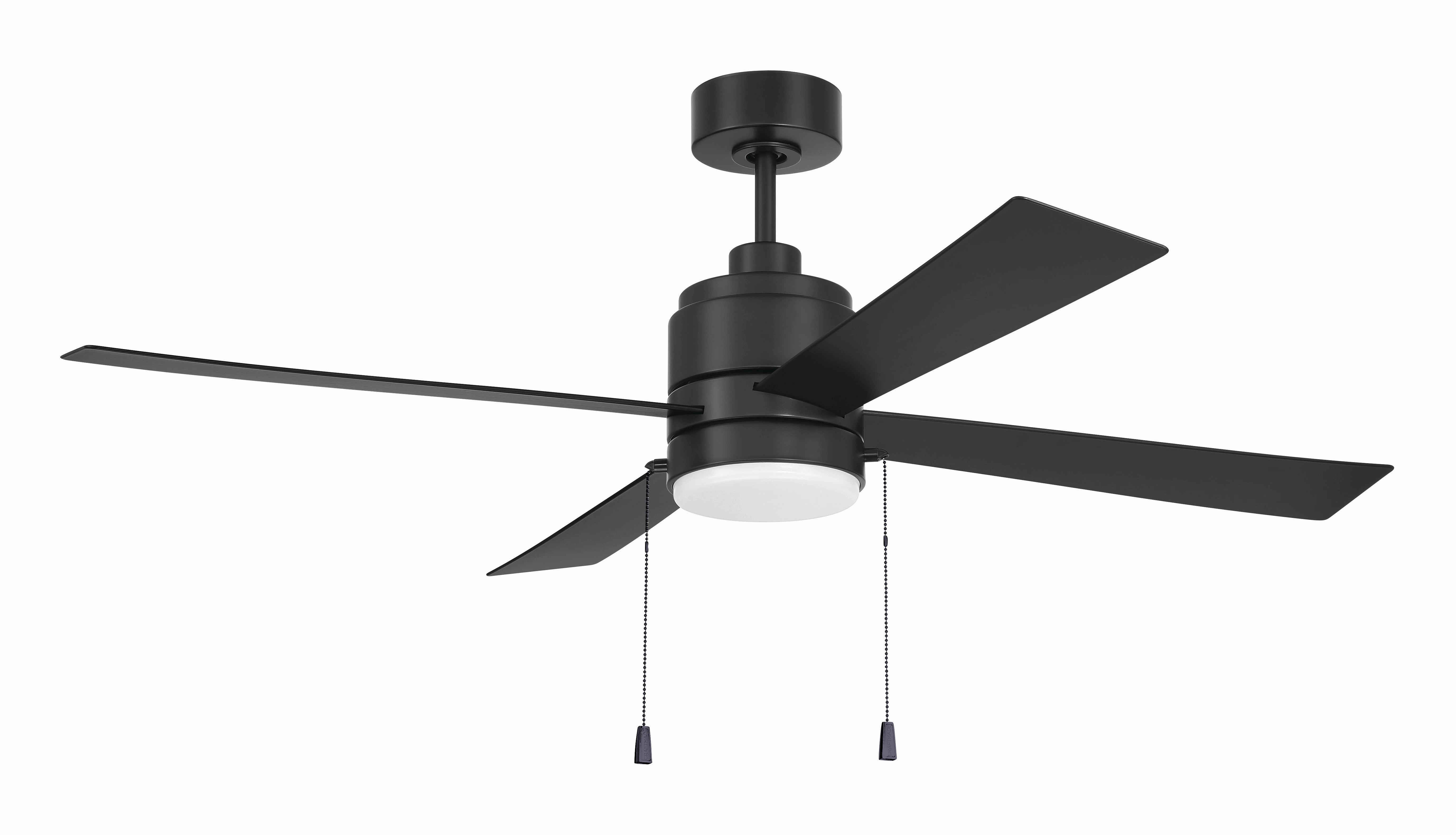 Outdoor McCoy 52 4 Blade with Pull Chains 52"Ceiling Fan Flat Black quiet electric fans for home use