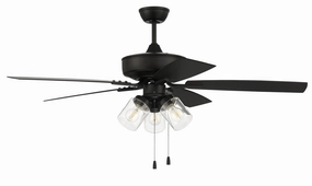 Outdoor Pro Plus 104 52"Outdoor Ceiling Fan Flat Black outdoor exterior fans for patio cooling