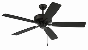 Outdoor Pro Plus 52 52"Outdoor Ceiling Fan Flat Black outdoor exterior fans for patio cooling