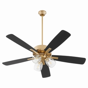 Ovation 52"Ceiling Fan Aged Brass portable electric fans for dorm rooms