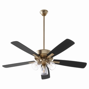 Ovation 52"Ceiling Fan Aged Brass oscillating medium fans with strong airflow