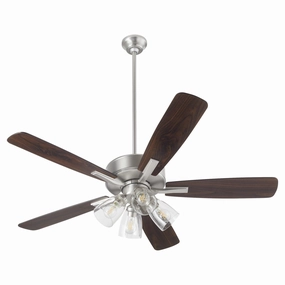 Ovation 52"Ceiling Fan Satin Nickel indoor electric fans with remote control
