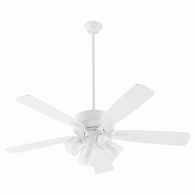 Ovation 52"Ceiling Fan Studio White stylish medium fans for contemporary homes