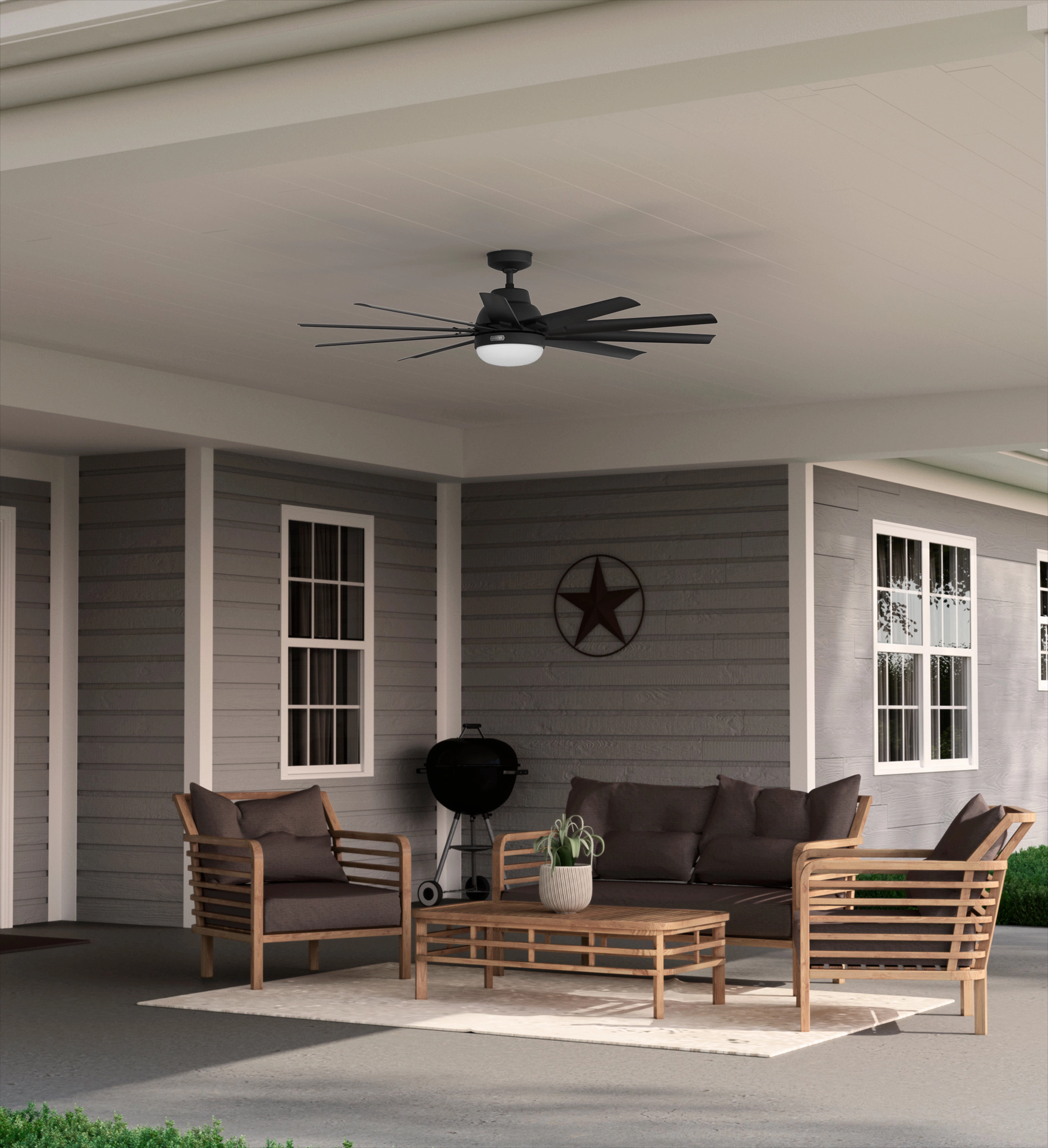Overton 60"Ceiling Fan Matte Black