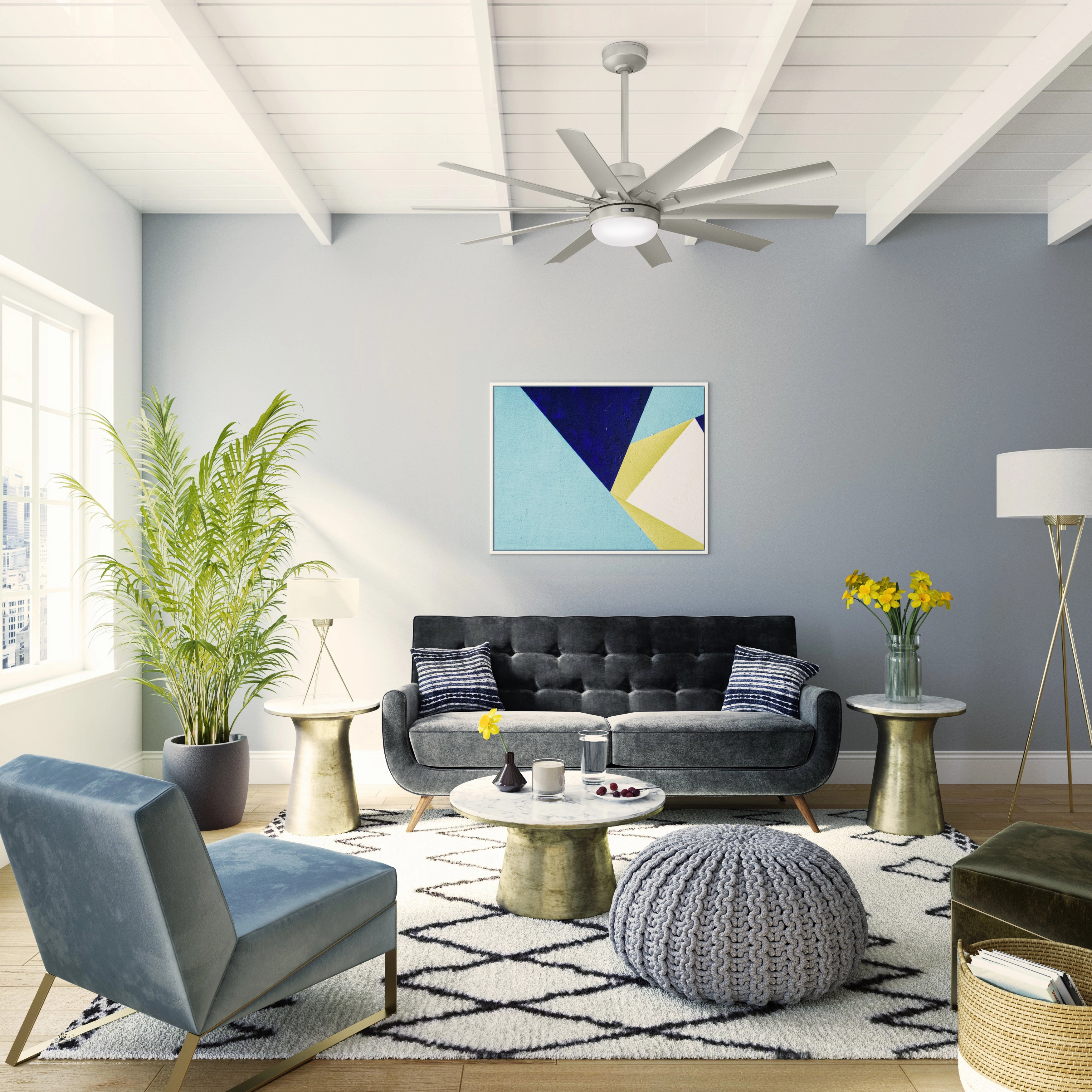 Overton 60"Ceiling Fan Matte Nickel