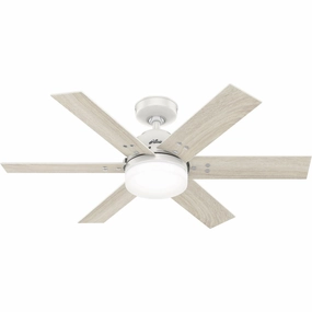 Pacer 44"Ceiling Fan Fresh White quiet small fans for desk or nightstand