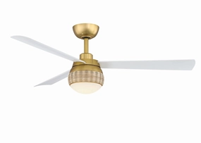 Paget 52"Ceiling Fan Brushed Satin Brass portable electric fans for dorm rooms