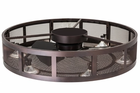 Paloma Golpe Six Light Chandel-Air quiet small fans for desk or nightstand