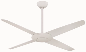 Pan Cake Dc 52"Ceiling Fan Flat White low-noise fans for peaceful environments