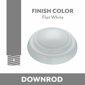 Pancake Ceiling Fan Downrod With Wire And Connector Flat White whisper-quiet fans for bedrooms and offices