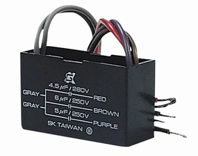 Parts (not assoc. with specific item) Triple Capacitor Black cool breeze fans for quiet operation
