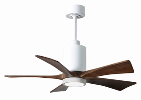 Patricia 42"Ceiling Fan Gloss White quiet small fans for desk or nightstand