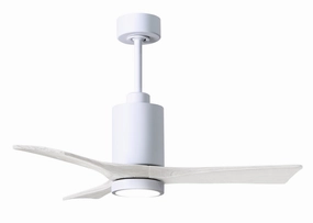 Patricia 42"Ceiling Fan Gloss White quiet small fans for desk or nightstand