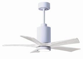 Patricia 42"Ceiling Fan Gloss White quiet small fans for desk or nightstand