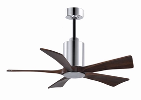 Patricia 42"Ceiling Fan Polished Chrome quiet small fans for desk or nightstand