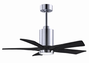 Patricia 42"Ceiling Fan Polished Chrome quiet small fans for desk or nightstand
