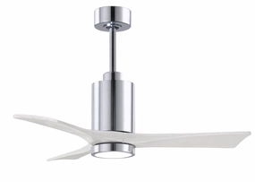 Patricia 42"Ceiling Fan Polished Chrome quiet small fans for desk or nightstand