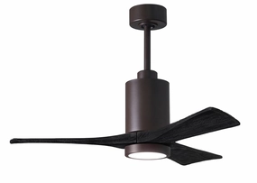 Patricia 42"Ceiling Fan Textured Bronze quiet small fans for desk or nightstand