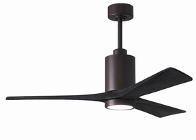 Patricia 52"Ceiling Fan Textured Bronze low-noise fans for peaceful environments