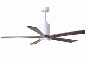 Patricia 60"Ceiling Fan Gloss White quiet medium fans for living room use