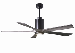 Patricia 60"Ceiling Fan Matte Black quiet electric fans for home use