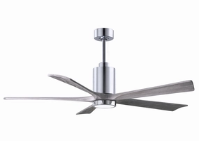 Patricia 60"Ceiling Fan Polished Chrome home fans with built-in timer settings