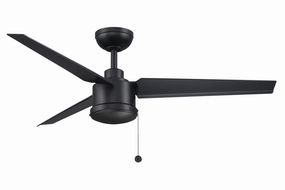 PC/DC NL 52"Ceiling Fan Black outdoor exterior fans for patio cooling