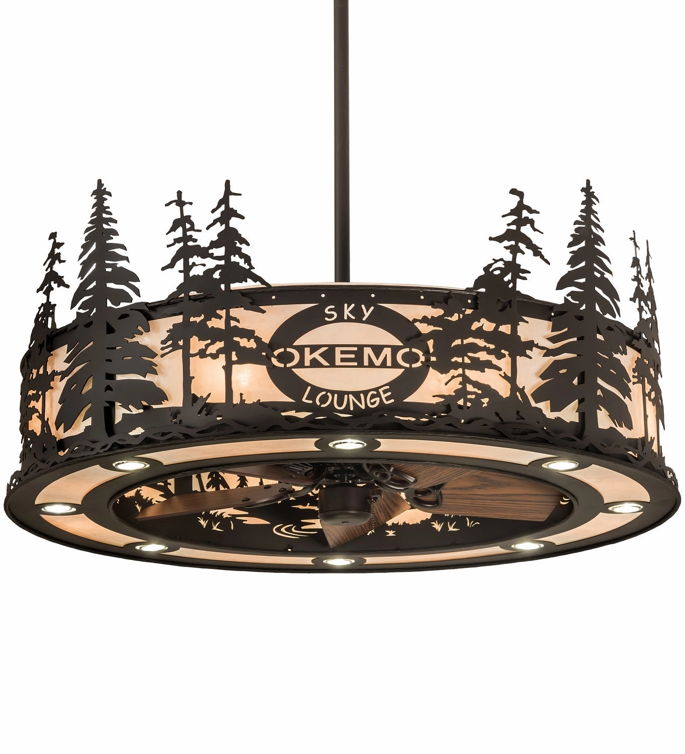 Personalized 24 Light Chandel-Air large electric fans for spacious rooms